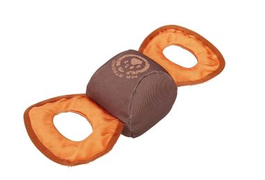 Chompter Dura-Chew Tough Water Resistant Plush Chew Tugging Dog Toy (Color: Orange/Brown)