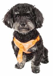 Bonatied' Mesh Reversible And Breathable Adjustable Dog Harness W/ Designer Neck Tie (Color: Orange, Size: Small)