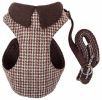 Luxe 'Houndsome' 2-In-1 Mesh Reversible Plaided Collared Adjustable Dog Harness-Leash