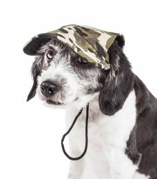 Torrential Downfour' Camouflage Uv Protectant Adjustable Fashion Dog Hat Cap (Size: Medium)