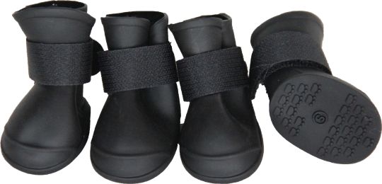 Elastic Protective Multi-Usage All-Terrain Rubberized Dog Shoes (Color: Black, Size: Medium)
