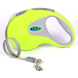 Retractable Pet Leash Automatic with Nylon Ribbon Cord Soft Hand Grip Extendable Traction Rope Break & Lock System (Color: Green 5M)