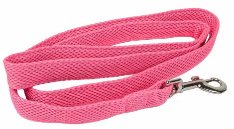 Aero Mesh' Dual Sided Comfortable And Breathable Adjustable Mesh Dog Leash (Color: Pink)