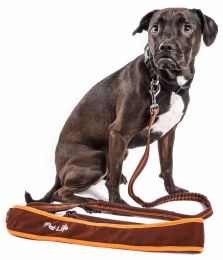 Free-Fetcher' Hands Free Over-The-Shoulder Shock Absorbent Dog Leash (Color: Brown, Size: Small)
