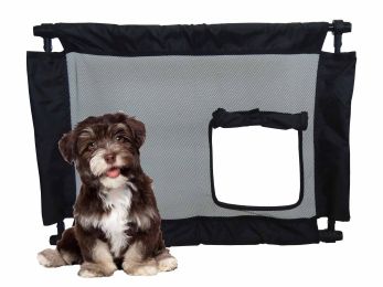 Porta-Gate Travel Collapsible And Adjustable Folding Pet Cat Dog Gate (Color: Black)