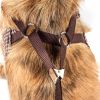 Luxe 'Houndsome' 2-In-1 Mesh Reversible Plaided Collared Adjustable Dog Harness-Leash