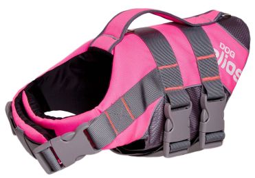 Splash-Explore Outer Performance 3M Reflective and Adjustable Buoyant Dog Harness and Life Jacket (Color: Pink, Size: Medium)