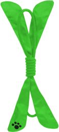 Extreme Bow' Squeek Dog Rope Toy (Color: Green)