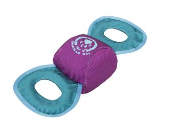 Chompter Dura-Chew Tough Water Resistant Plush Chew Tugging Dog Toy (Color: Purple/Blue)