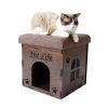 Foldaway Collapsible Designer Cat House Furniture Bench