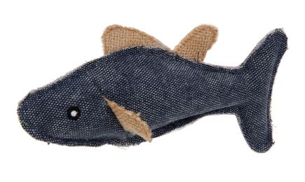 Durable Fish Plush Kitty Catnip Cat Toy (Size: Large)