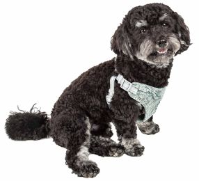 Fidomite' Mesh Reversible And Breathable Adjustable Dog Harness W/ Designer Bowtie (Size: Medium)