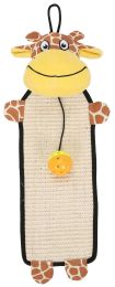 Paw-Pleasant Eco-Natural Sisal And Jute Hanging Carpet Kitty Cat Scratcher With Toy (Color: Brown/Yellow)