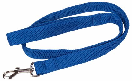 Aero Mesh' Dual Sided Comfortable And Breathable Adjustable Mesh Dog Leash (Color: Blue)