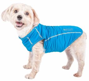 Active 'Racerbark' 4-Way Stretch Performance Active Dog Tank Top T-Shirt (Color: Blue, Size: X-Large)