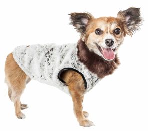 Luxe 'Purrlage' Pelage Designer Fur Dog Coat Jacket (Size: Medium)