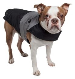 Lightening-Shield Waterproof 2-in-1 Convertible Dog Jacket w/ Blackshark technology (Color: Black, Size: X-Large)