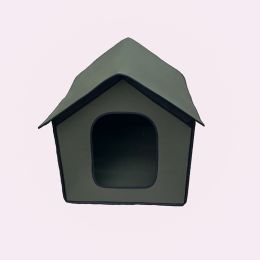 Portable Soft Dog House Cat House, Outdoor Waterproof Windproof Rainproof Dog Pet House, Foldable Semi Enclosed Pet Puppy House (Size: Medium)