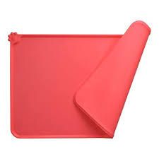 Pet Non Slip Placemat Silicone Mat Waterproof Placemat Feeding Mat Dog Cat Food Tray (Color: Red)