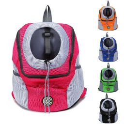 Pet Carriers Carrying for Small Cats Dogs Backpack Dog Transport Bag (Color: Red)