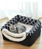 Pet Cat Bed Cube Indoor Cats House, Warm Small Kitten Nest Collapsible Cat Cave Cute Sleeping Mat Comfortable Cushion Cats Bed