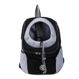 Pet Carriers Carrying for Small Cats Dogs Backpack Dog Transport Bag (Color: Black)