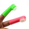Two Headed Dog Toothbrush Set Canine Dental Hygiene Brush with 2 Finger Brushes Soft Bristles