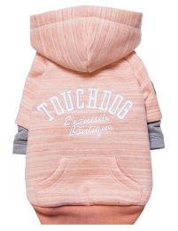 Hampton Beach Designer Ultra Soft Sand-Blasted Cotton Pet Dog Hoodie Sweater (Color: Pink, Size: Small)