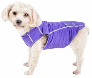 Active 'Racerbark' 4-Way Stretch Performance Active Dog Tank Top T-Shirt (Color: Purple, Size: Medium)
