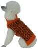 Harmonious Dual Color Weaved Heavy Cable Knitted Fashion Designer Dog Sweater