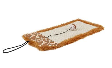 Scrape-Away' Eco-Natural Sisal And Jute Hanging Carpet Cat Scratcher With Toy (Color: Brown)