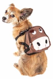 Mooltese' Large-Pocketed Compartmental Animated Dog Harness Backpack (Size: Small)
