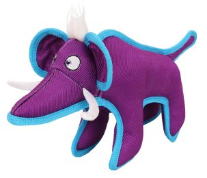 Animal Dura-Chew Reinforce Stitched Durable Water Resistant Plush Chew Tugging Dog Toy (Color: Purple)