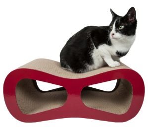 Modiche Ultra Premium Modern Designer Lounger Cat Scratcher (Color: Red)