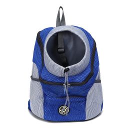 Pet Carriers Carrying for Small Cats Dogs Backpack Dog Transport Bag (Color: Blue)