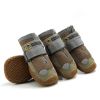Pet Non-Skid Booties, Waterproof Socks Breathable Non-Slip with 3m Reflective Adjustable Strap (4PCS/Set) Paw Protector