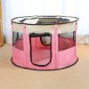 Portable Pet Soft Playpen, Pop up Tent Indoor & Outdoor Use Durable Paw Kennel Cage, Waterproof Bottom Removable Top Puppy Pen
