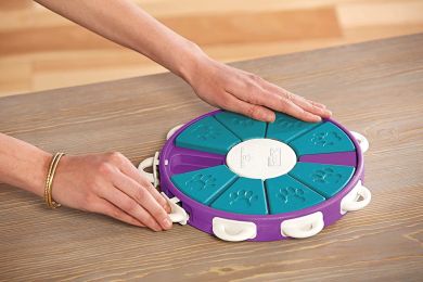Pet Puzzle Treat Toy Interactive Food Dispenser Toy Slow Feeder Iq Game Dog Smart Training Toy (Color: Blue)