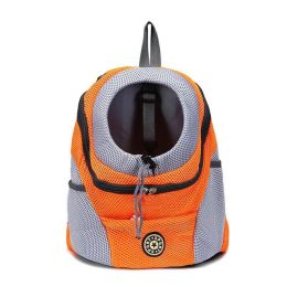 Pet Carriers Carrying for Small Cats Dogs Backpack Dog Transport Bag (Color: Orange)